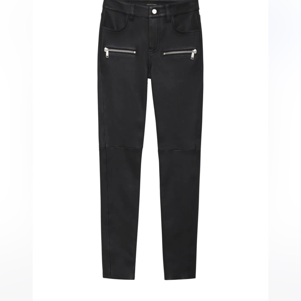 Anine bing rent leather skinny trousers